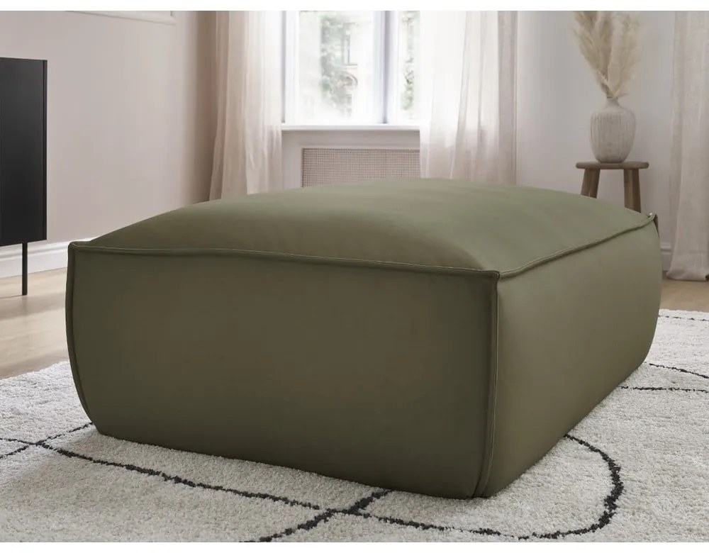 Zelená podnožka z imitácie kože Boheme – Bobochic Paris