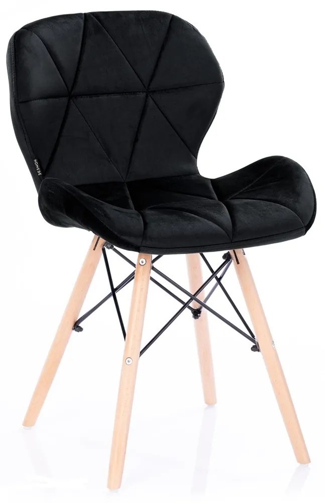 HOMEDE Designová židle Silla černá, velikost 55x42x78