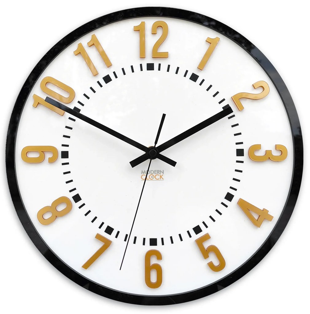 Nástěnné hodiny Oskar 30 cm zlaté/černé