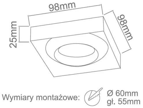 Moderné bodové svietidlo Astro číra