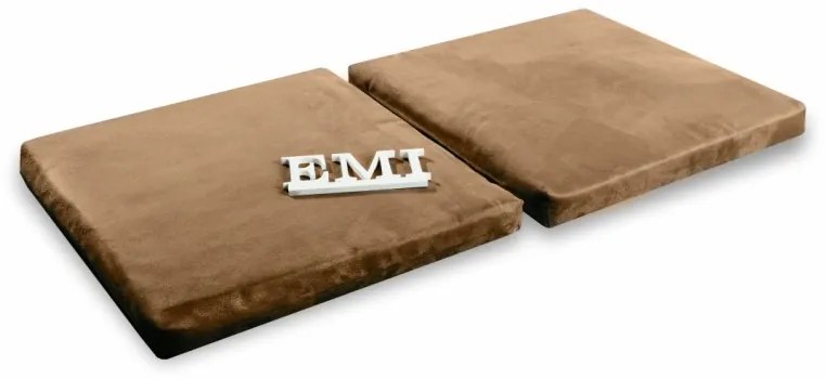 Poduška na stoličku hnedá EMI, 60x40x5 cm