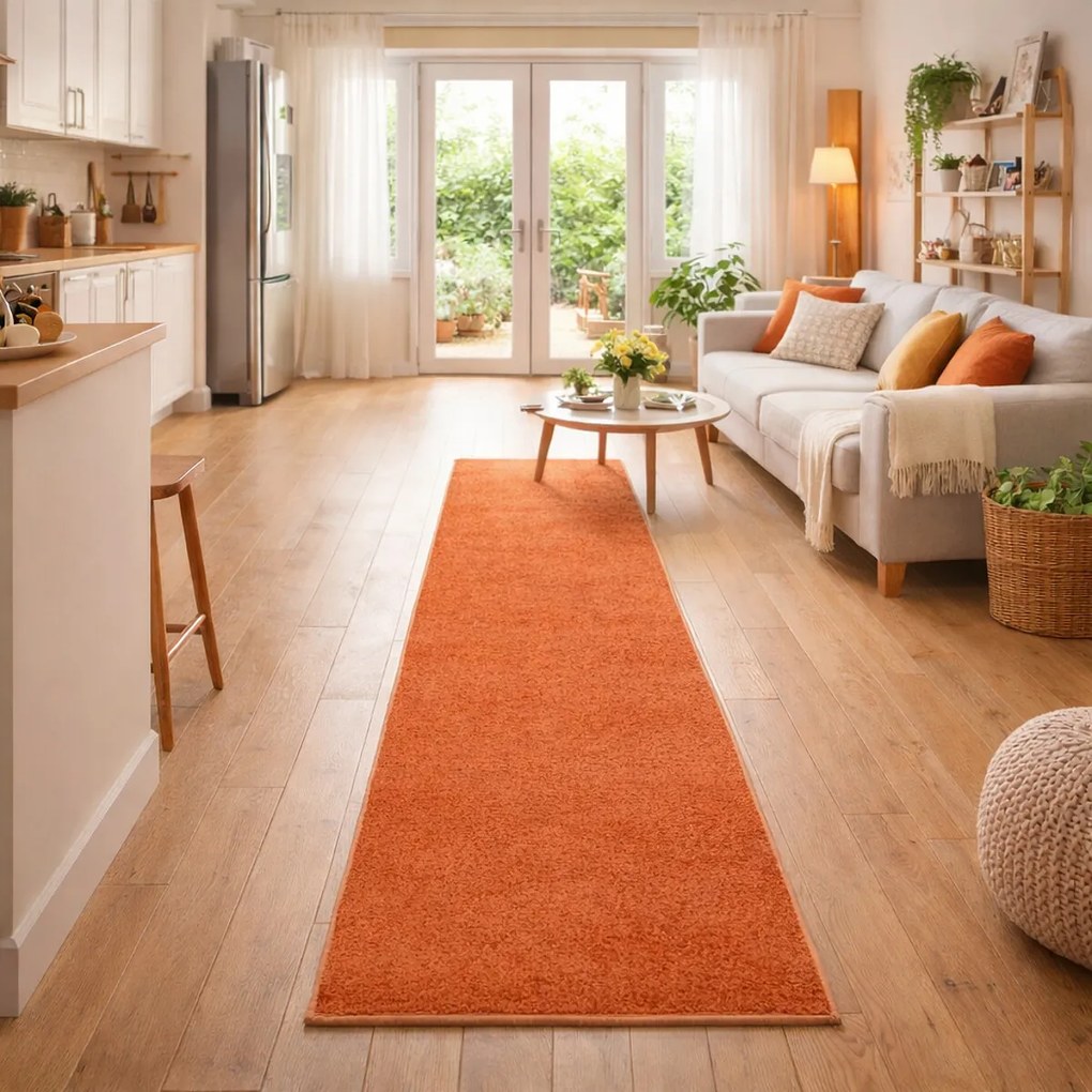 Behúň Eton terra, 100x400, oranžová, detská izba, AladinWorld Expres