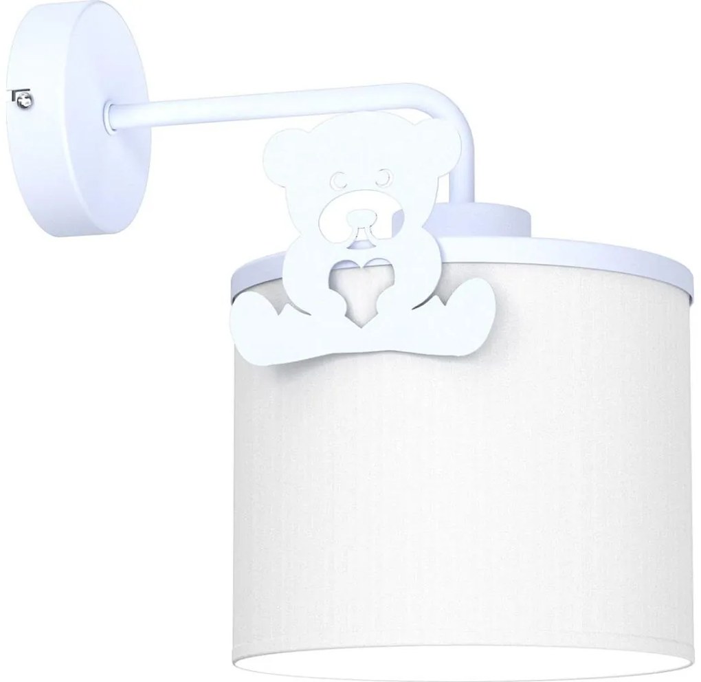 Detská nástenná lampa SWEET 1xE27/15W/230V biela/modrá/medvedík