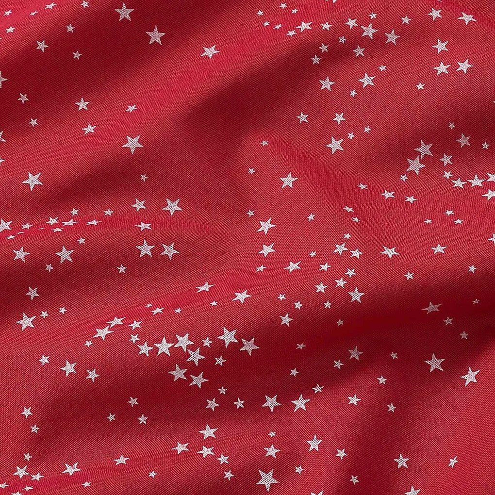 Goldea okrúhly obrus valencia - hviezdičky na červenej Ø 260 cm