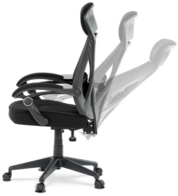 Autronic BONTEC Kancelárska stolička, hojdací mechanizmus, čierna sieťovina, KA-Y309 BK Farba: Čierna