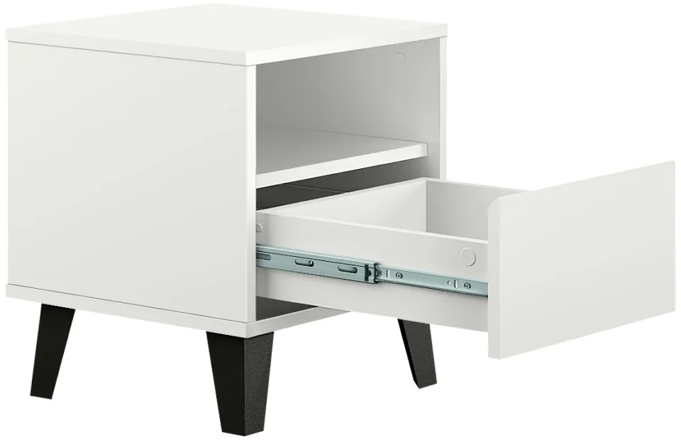 Nočný stolík BOGAN 1S, biela