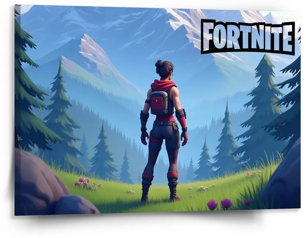 Sablio Obraz FORTNITE Horská krajina - 150x110 cm