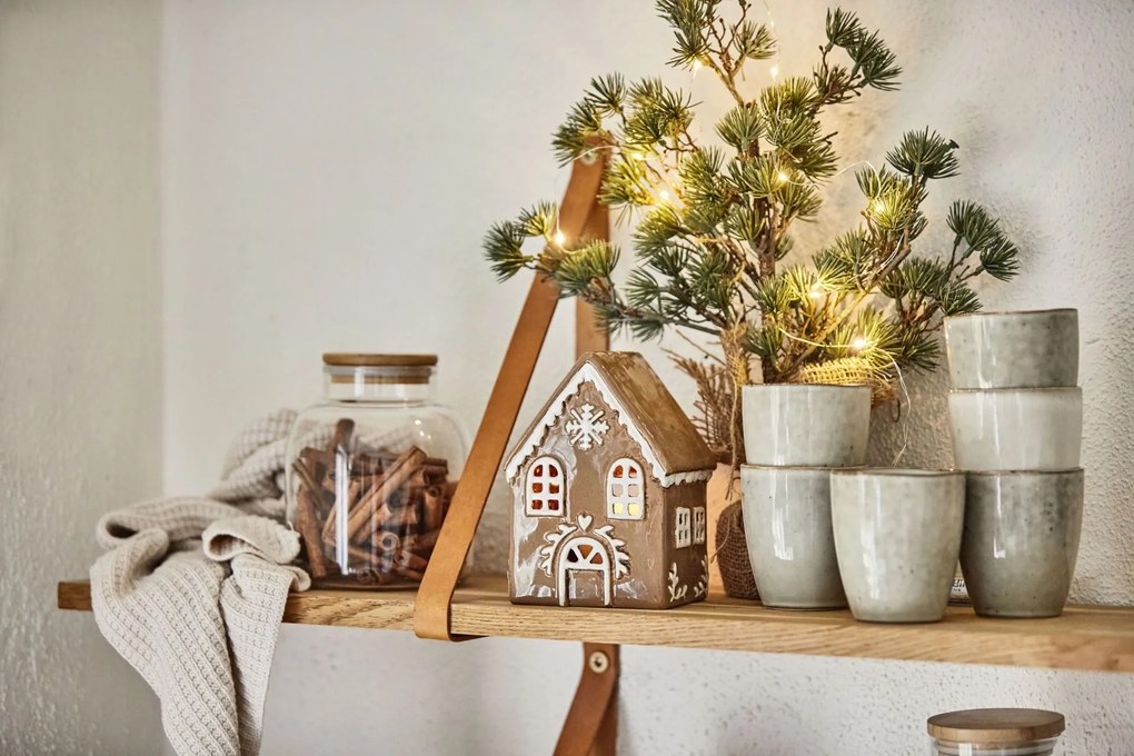 Ib Laursen Keramický svietnik Stillenat Gingerbread Snowflake
