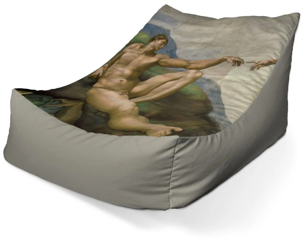 Sablio Sedací vak Lounge Stvorenie Adama - Michelangelo Buonarroti - 120 x 100 x 80 cm