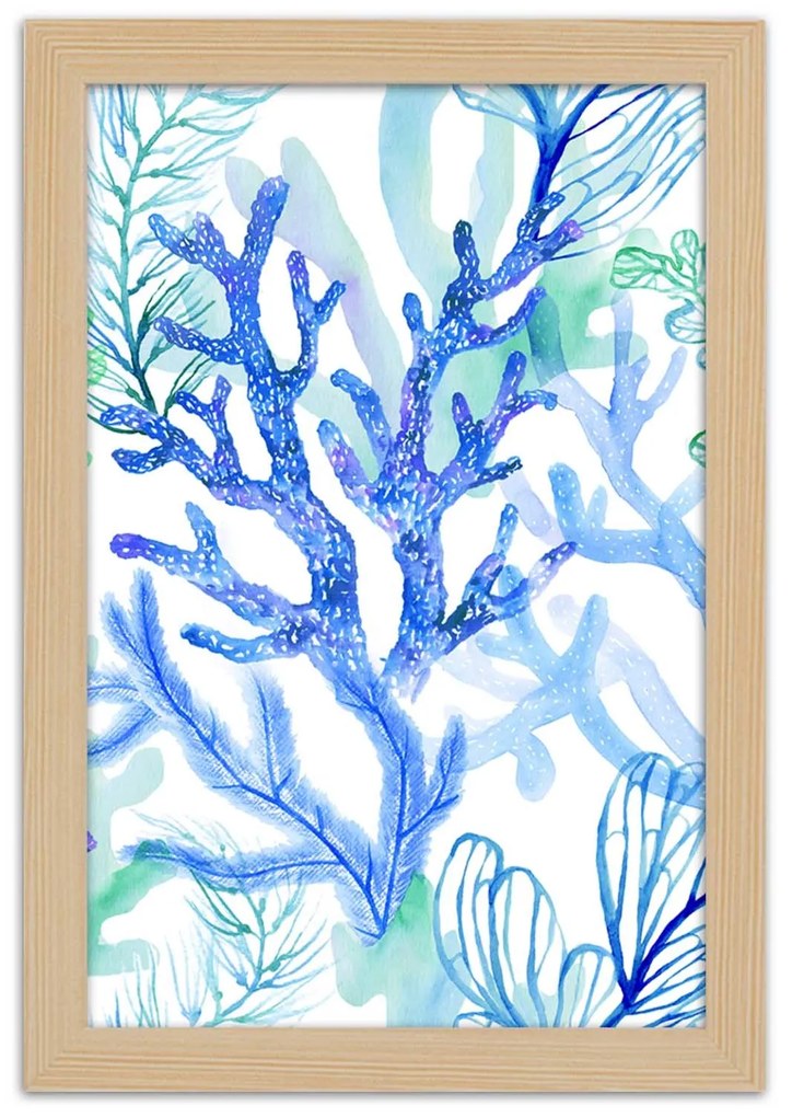 Gario Plagát Morské rastliny a koraly Farba rámu: Bez rámu, Rozmery: 20 x 30 cm
