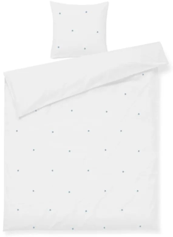 Biele obliečky na jednolôžko z bavlneného perkálu 140x200 cm Daisy – JUNA