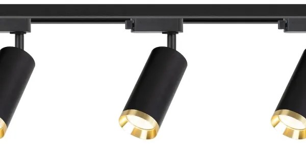 Bodové svietidlo v lištovom systéme MICA 3xGU10/10W/230V čierna/zlatá