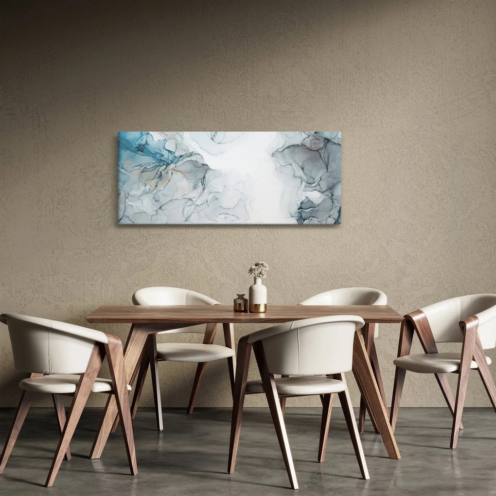Obraz - Modrý mramor (120x50 cm)