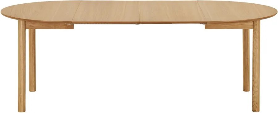 Okrúhly rozkladací jedálenský stôl s prídavnou doskou v dekore duba ø 120 cm Bundaberg – House Nordic