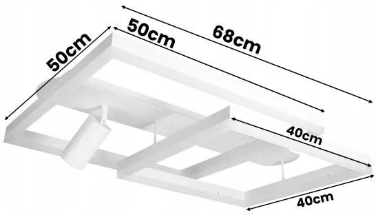 LED Stropné svietidlo LED/38W/230V + 1xGU10/30W biela