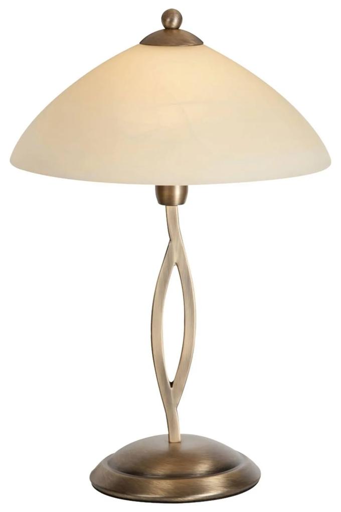 Stolná lampa Capri výška 45 cm krém/bronz