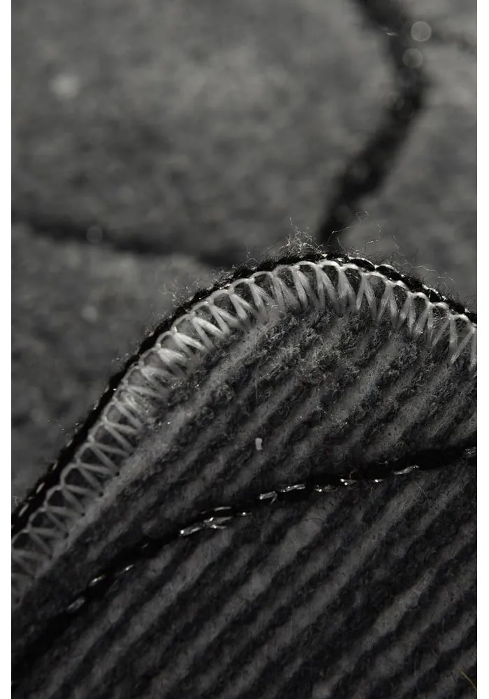 Súprava 2 tmavosivých obdĺžnikových kúpeľňových predložiek Foutastic Wave