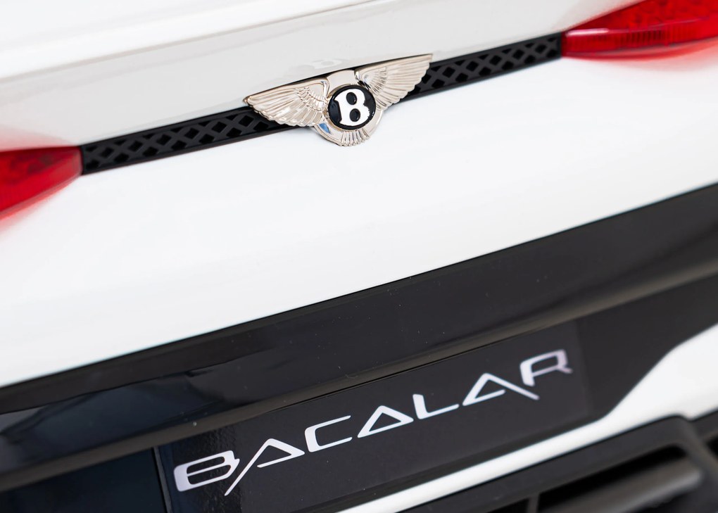 Ramiz Elektrické autíčko Bentley Bacalar pre deti biele + diaľkové ovládanie + EVA + LED audio + pomalý štart