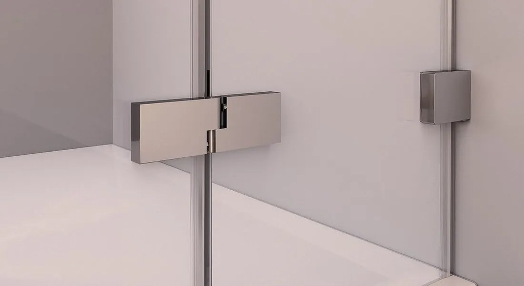 Polysan, FORTIS EDGE sprchové dvere bez profilu 1000mm, číre sklo, ľavé, FL1210L
