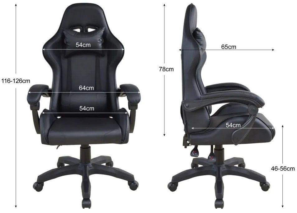 Ergonomická kancelárska stolička s vankúšikmi, čierná