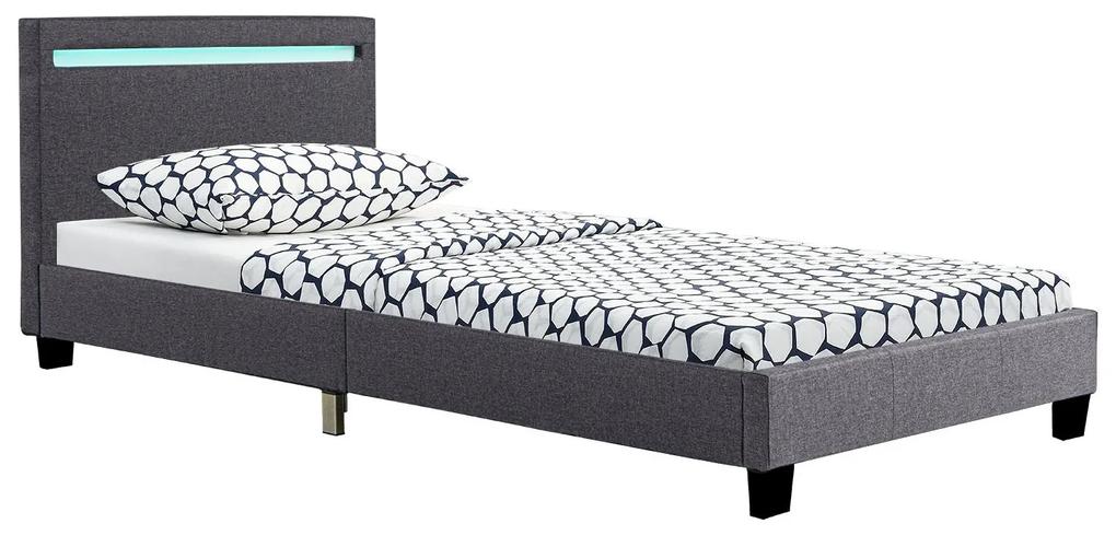 Čalúnená posteľ Verona 90 x 200 cm - šedá