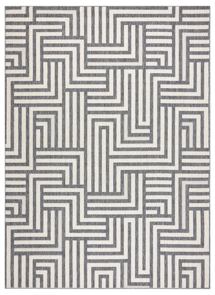 Koberec SPRING 20421332 labyrint Sisalový -krémový/ sivý