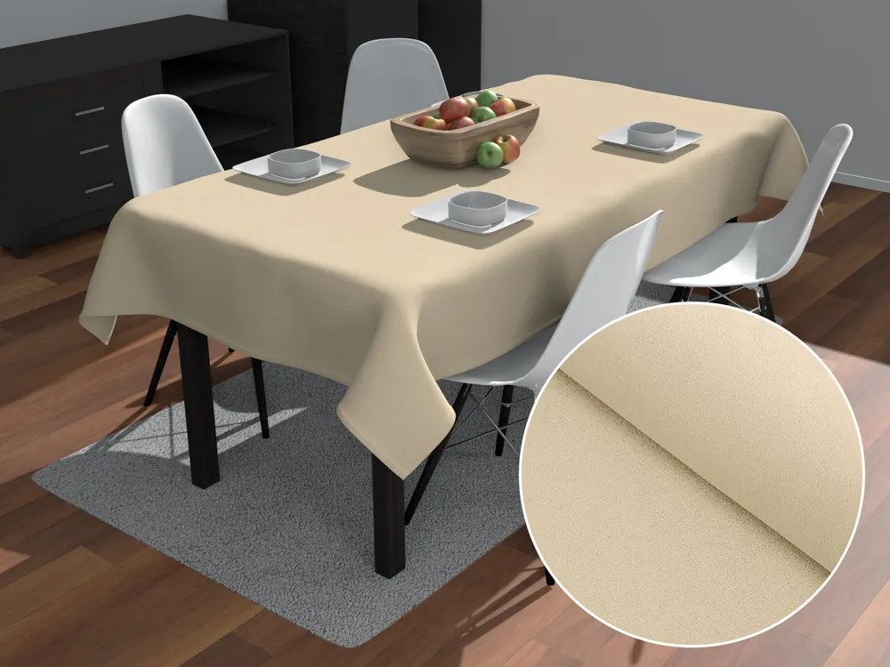 Biante Dekoračný obdĺžnikový obrus BKU-108 Krémovo béžový 140x180 cm