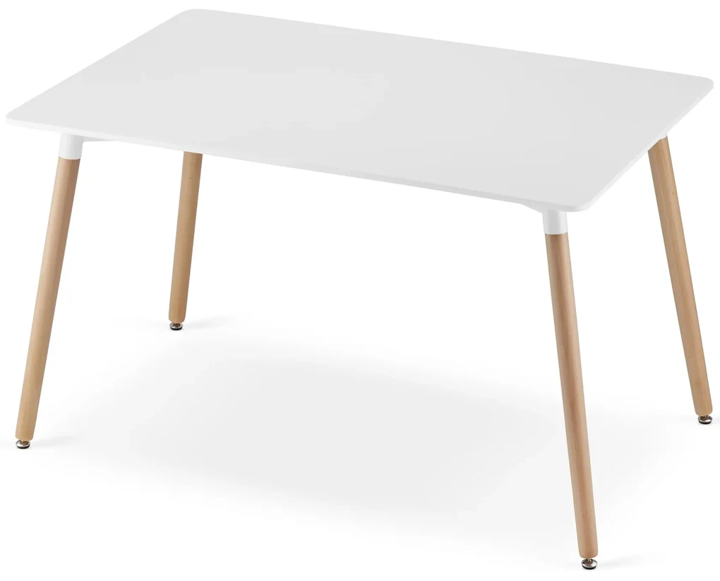 Jedálenský set 1 + 4, stôl ADRIA 120x80cm biely + stoličky BALI MARK čierna