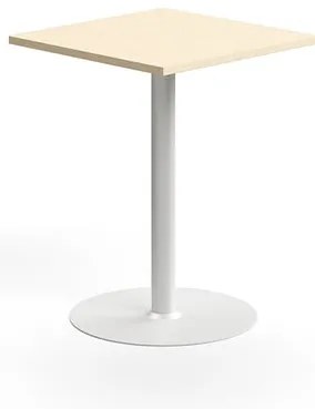 Barový stôl VERTICUS, 700x700x900 mm, breza/biela