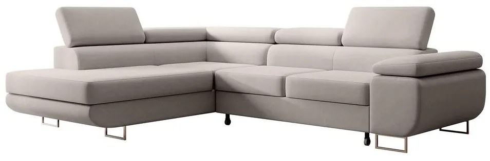 Rohová sedacia súprava Stiletto (L) (biela + strieborná). Vlastná spoľahlivá doprava až k Vám domov. 1099718