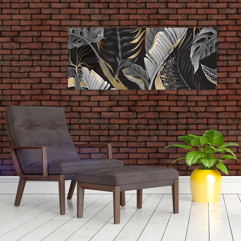 Obraz - Zlatá džungľa (120x50 cm)