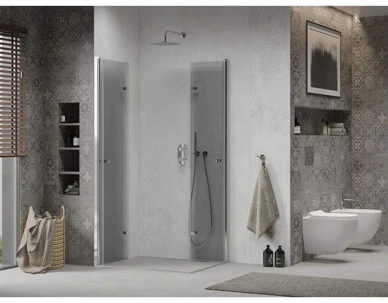 Mexen Lima DUO sprchovací kút 80x70 cm, priehľadný, chróm, 856-080-070-02-00