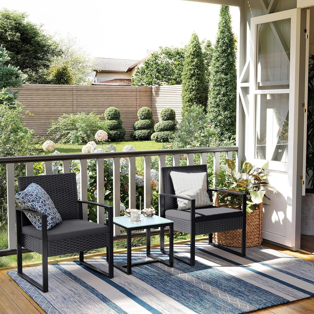 Záhradná zostava Cardon čierna/šedá