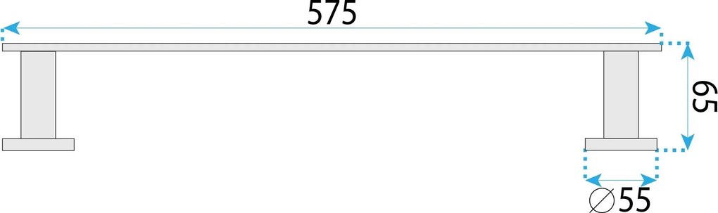 Rea Til, vešiak na uterák 58cm, zlatá lesklá, REA-88002