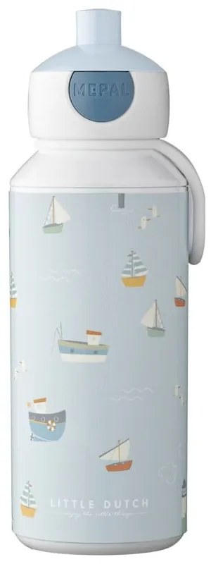 Detská fľaša v bielej a svetlomodrej farbe 400 ml Sailors bay – Mepal