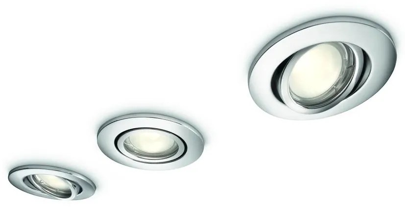 Philips 59902/11/PN - SADA 3x Kúpeľňové podhľadové svietidlo ROOTS 3xGU10/35W