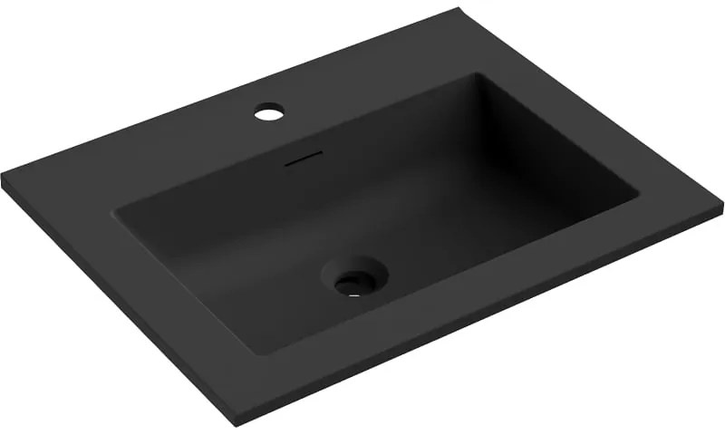 Mexen Otis, umývadlo na zapustenie 61 x 46,5 cm, čierna matná, 25186071