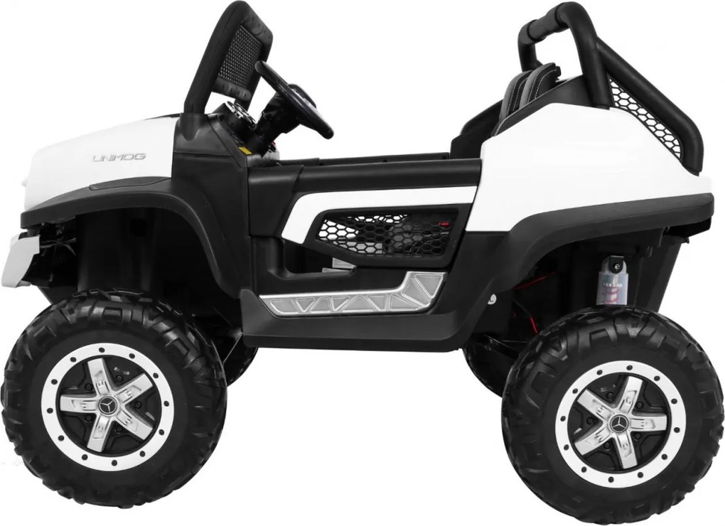 Ramiz Mercedes Benz Unimog elektrické autíčko pre deti biele