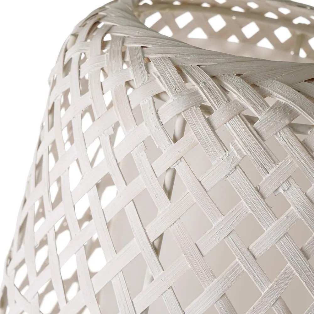 Krémová stojacia lampa s bambusovým tienidlom (výška 88 cm) – Casa Selección