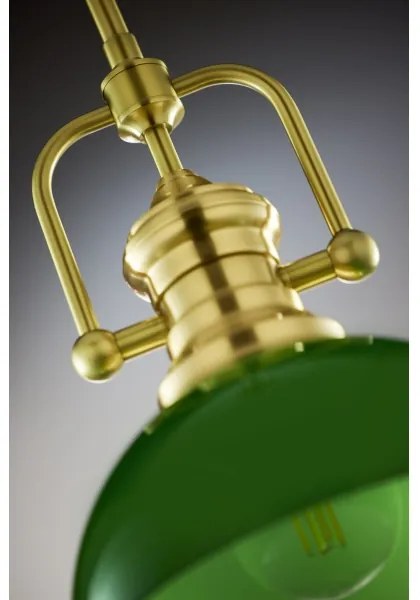 Jupiter 2073 - Luster na tyči PLATINO 1xE27/15W/230V zelená/zlatá