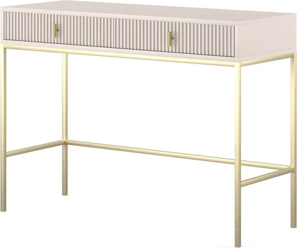 Toaletní stolek Maggiore 104 cm kašmírový/zlatý