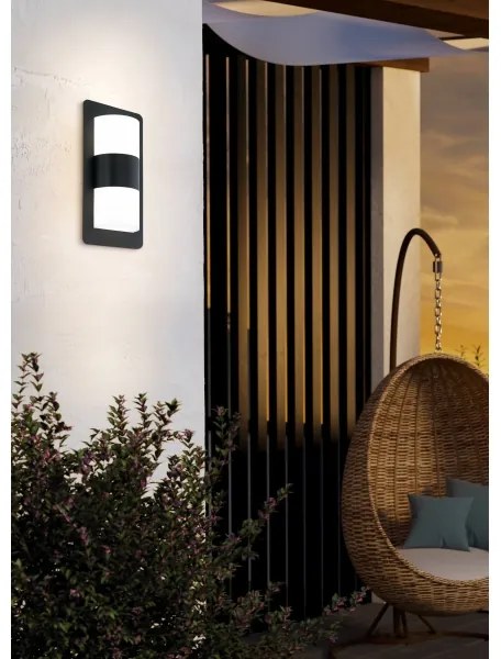 Eglo 98086 - Vonkajšie nástenné svietidlo CISTIERNA 2xE27/10W/230V antracit IP44