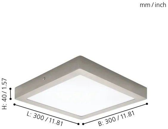 Eglo 94528 - LED stropné svietidlo FUEVA 1 LED/22W/230V