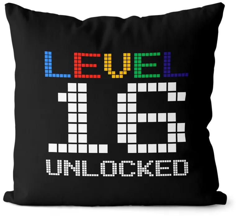 Vankúš Level unlocked (vek: 16, Velikost: 40 x 40 cm)