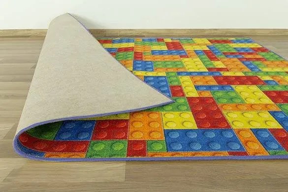 Detský koberec kocky lego viacfarebný