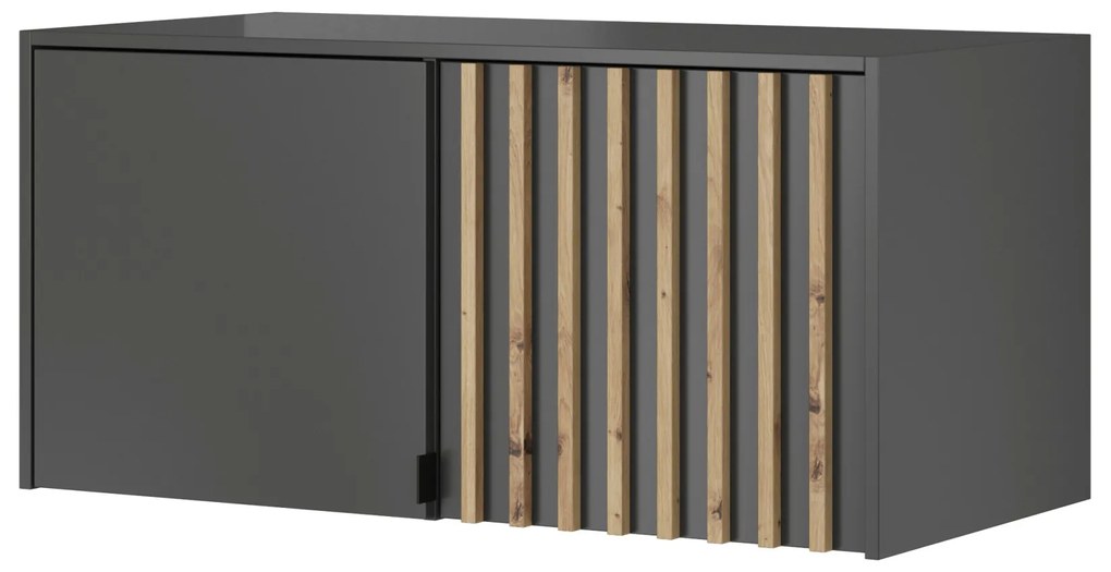 Nástavec na skříň Nelly 105 cm grafit/dub artisan