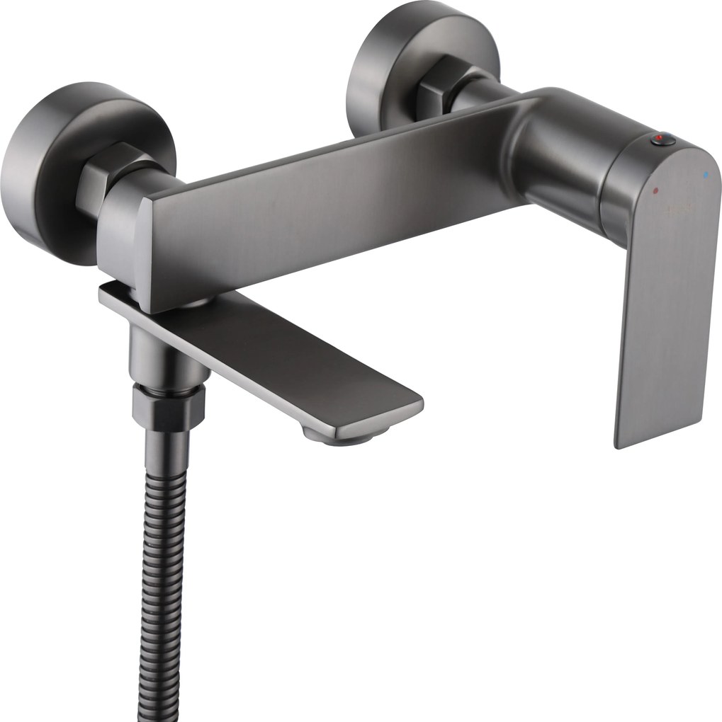 Rea Storm, vaňová batéria s ručnou bodovou sprchovou sadou, grafitová, REA-B4585