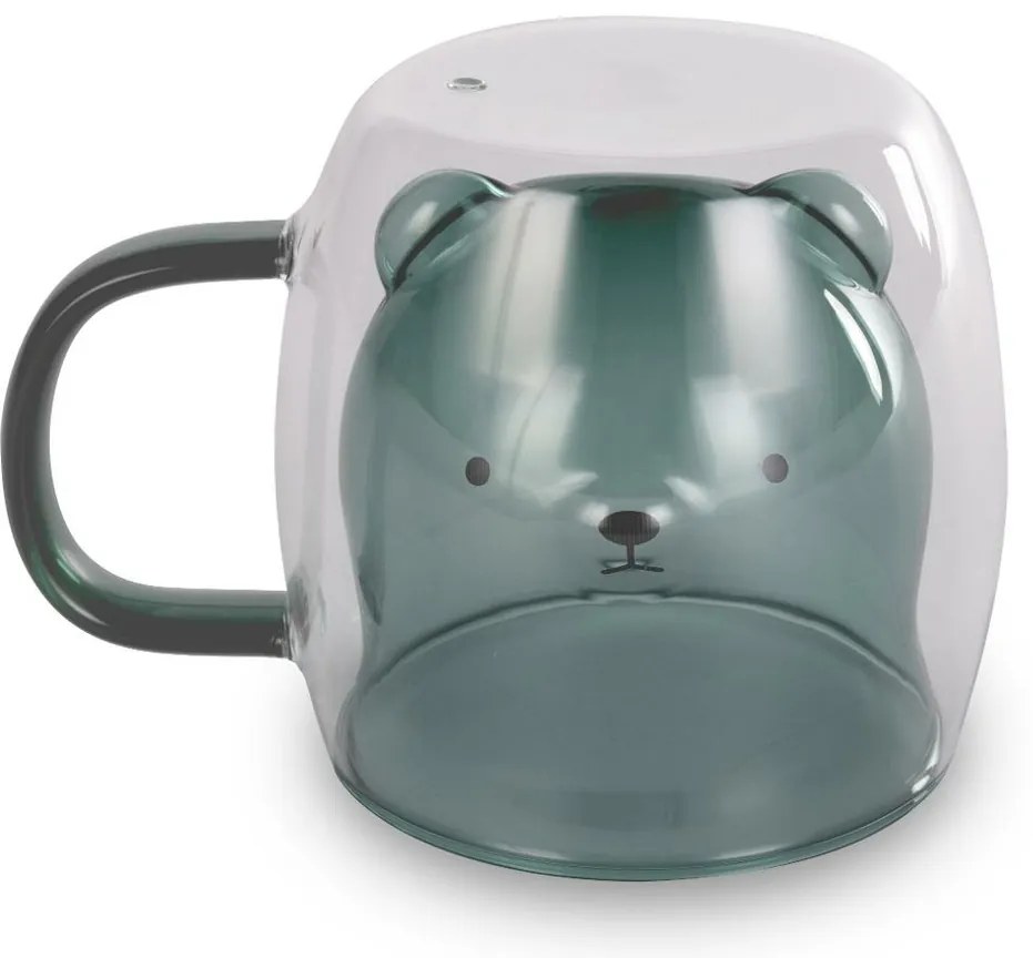 Lamart LT9127 2-dielna súprava pohárov Bear Vaso, 250 ml, zelená