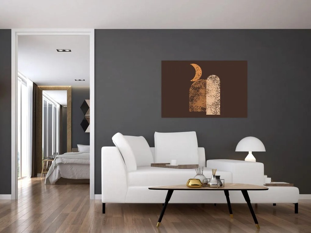 Obraz - Oranžové oblúky N⁰2 (90x60 cm)
