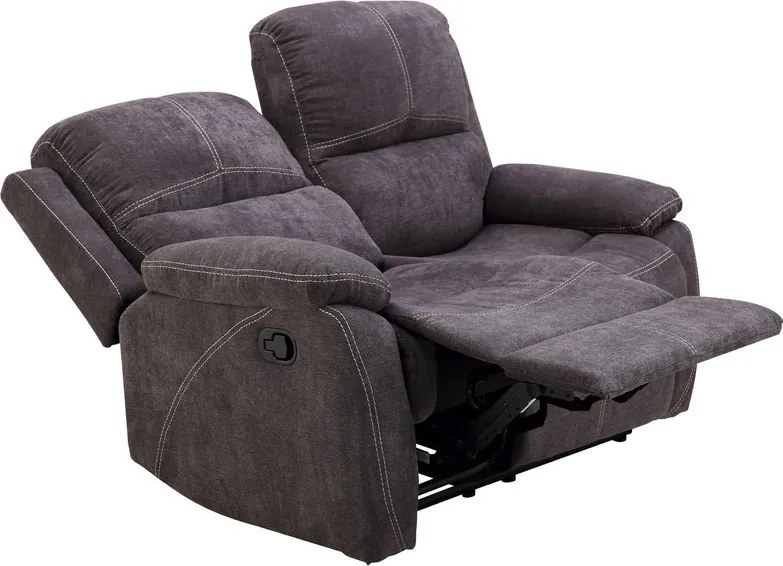 Dvojsedák Fortuna,šedá látka, funkcia polohovanie